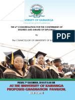 University of Kabianga 6th Graduation Ceremony Program