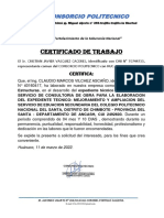 Certificado de Trabajo: Consorcio Politecnico