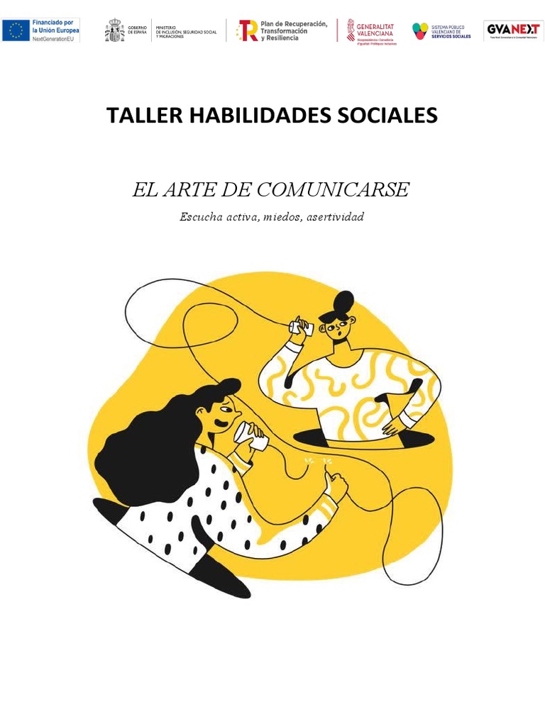 Taller de Habilidades Sociales para Adultos | PDF | Aprendizaje ...