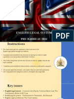 English Legal System Pre Barreau 2022