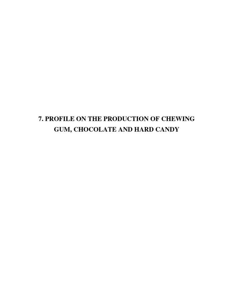 Chewing gum chocolate and hard candy pdf net present value