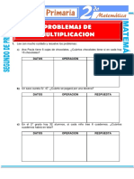 Problemas de Multiplicacion para Segundo de Primaria