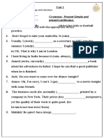 Activity Sheet Grammar 145 Present Simple and Continous