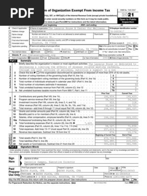 2021 Form 990 Lazarus House