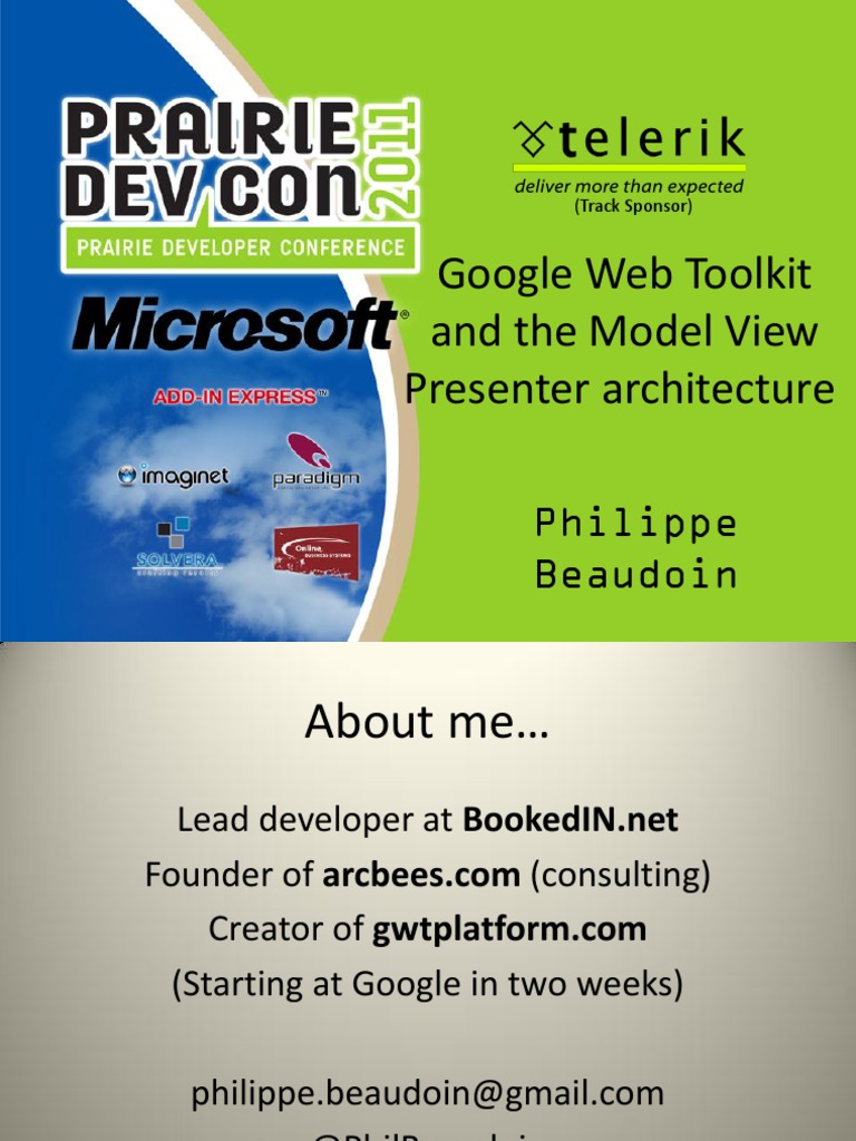 Google Web Toolkit and The Model View Presenter Architecture | PDF