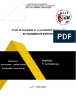 Etude de Rentabilité Et de Faisabilité D'une Atelier de Fabrication de Préformes