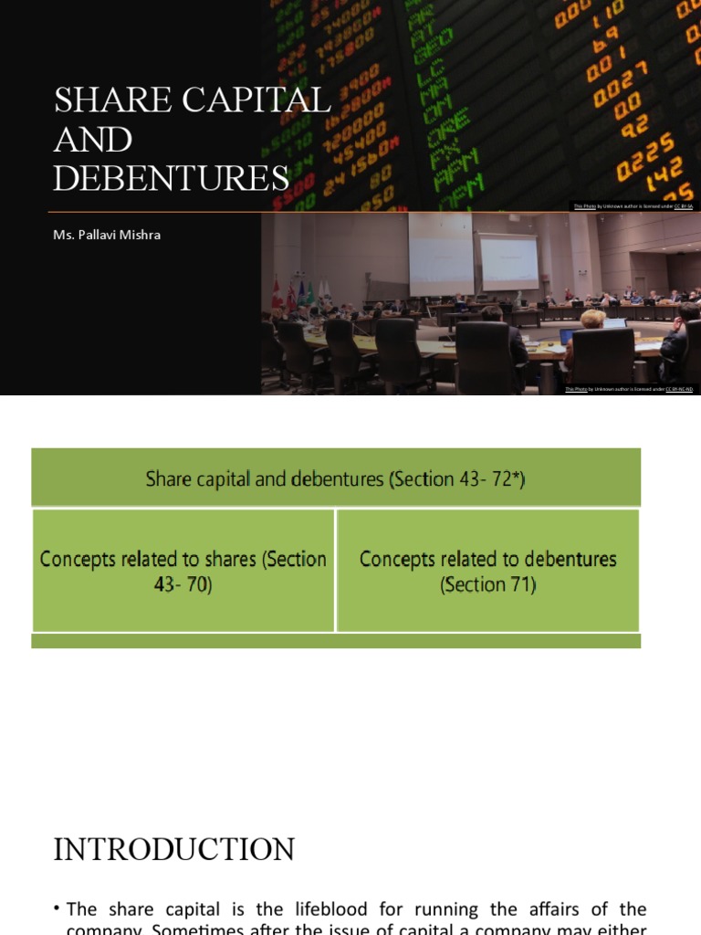 An Overview of Share Capital and Debentures under the Indian Companies