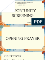 ICSM Opportunity Screening Guide
