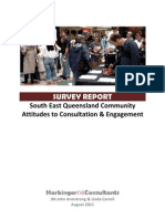 Survey Report: South East Queensland Community Attitudes To Consultation & Engagement