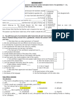 Greer's Radio Programme Worksheet