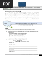 Template 4 Teaching and Assessment of The Grammar