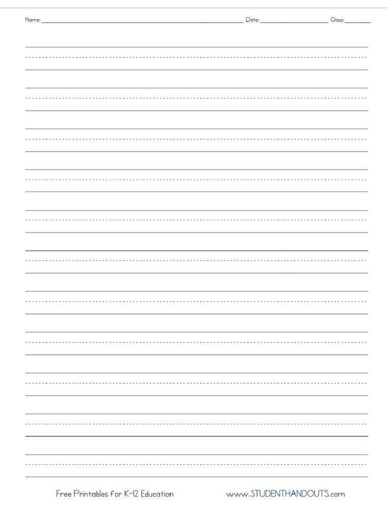 Full Page Writing Paper No Picture PDF