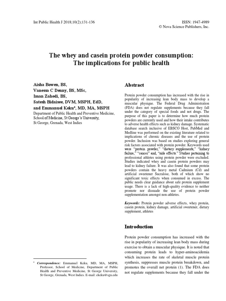 The Whey and Casein Protein Powder Consumption: The Implications For ...