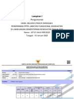 Lampiran I Hasil Integrasi Pasca Sanggah Seleksi Kompetensi PPPK Jabfung Kesehatan Tahun 2022