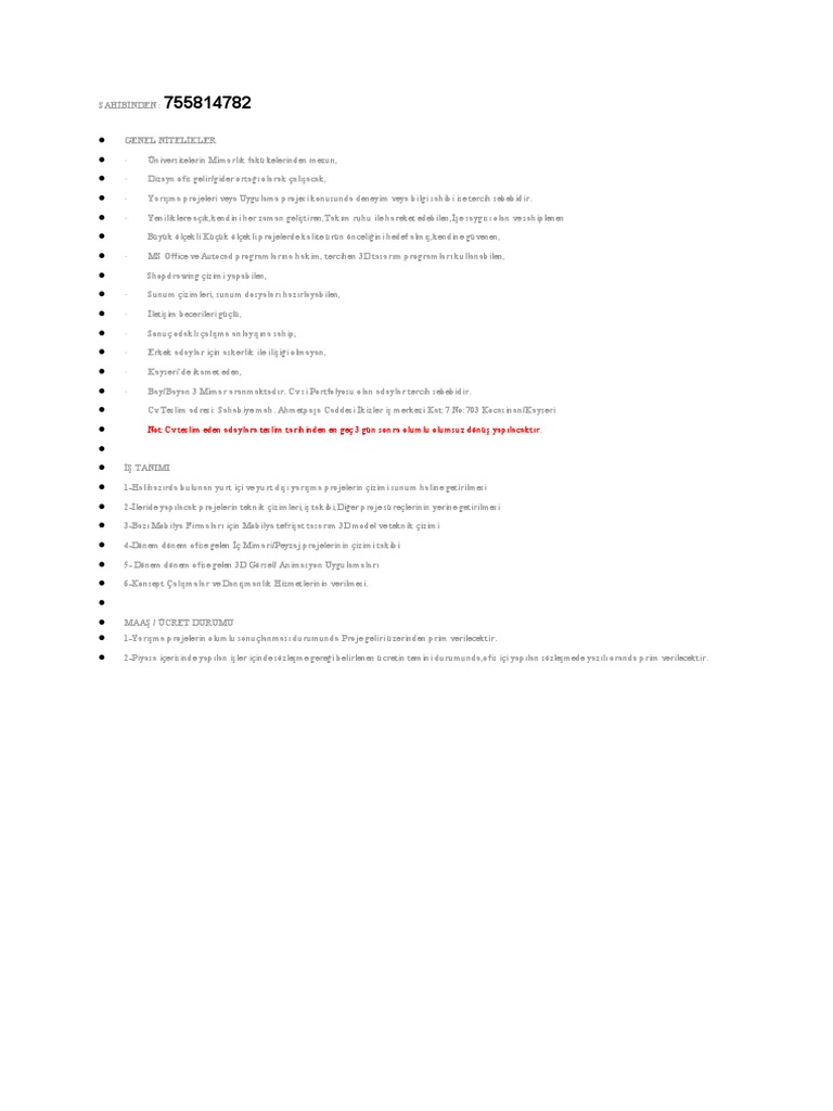 İş İlani İnterart PDF