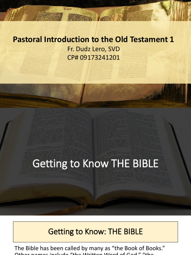 Intro To Bible Lesson
