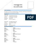 Curriculum Vitae of - MD MOIDUL ISLAM