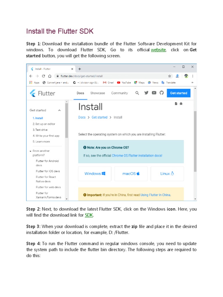 Flutter installation pdf installation computer programs android
