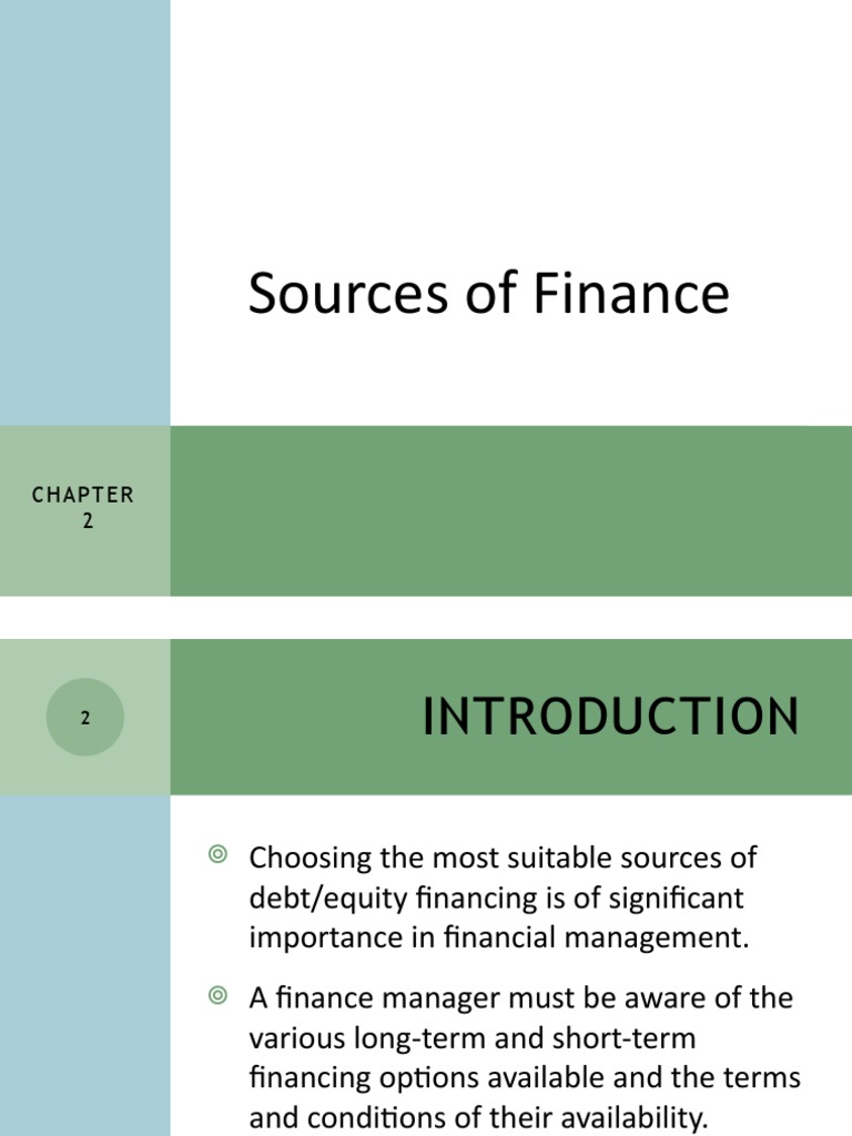 Overview of Financing Sources | PDF | Initial Public Offering ...