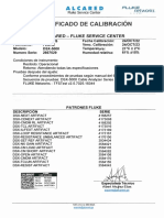 Certificado de Calibracion Fluke DSX5000