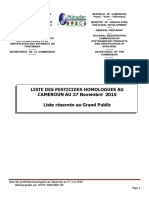 Liste Des Pesticides Homologués Grand Publique 2016 (Actualisée Le 27-11-15 PDF