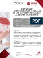 Congreso Aspectos Legales y Fiscales de Las Empresas Dedicadas Al Sector Inmobiliario
