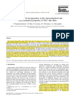 03.the Effects of Si Incorporation On The Electrochemical and Nanomechanical Properties of DLC Thin Films