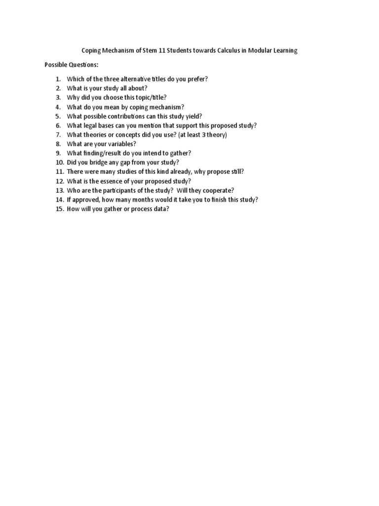 Coping Strategies for STEM Students in Calculus | PDF