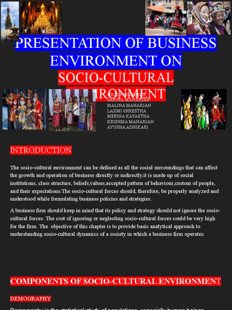 Socio Cultural Environment | PDF | Family | Attitude (Psychology)
