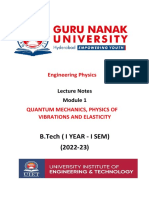 Engineering Physics Lecture Notes Module 1