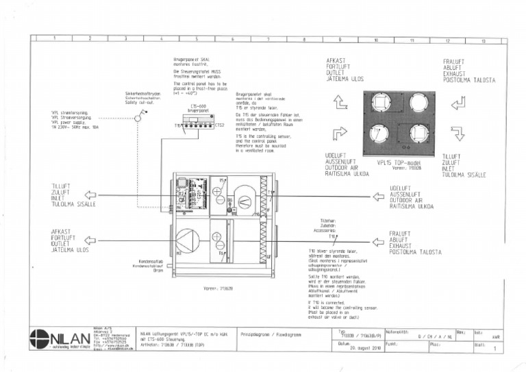 VMC Nilan VPL15 - Diagramme de Flux | PDF