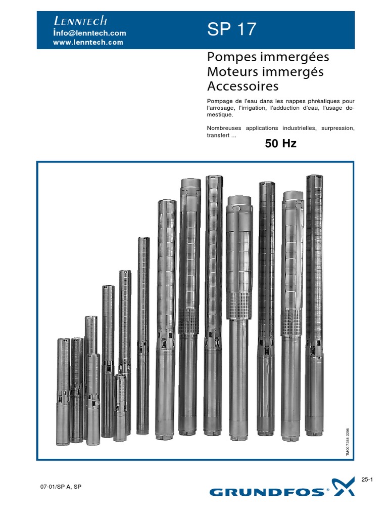 Pompes immergées SP A et SP 17 | PDF | Hydrologie | Eau et l'environnement