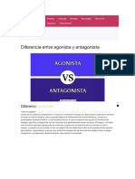 Diferencia Entre Agonista y Antagonista