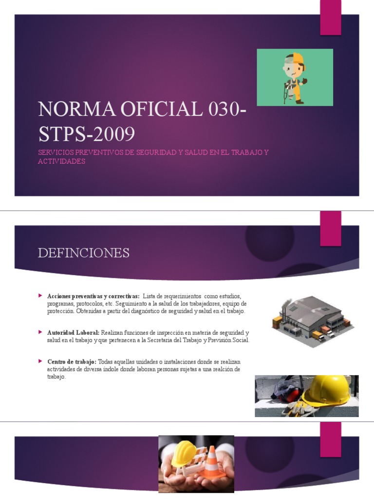 Norma 030 STPS 2009: Seguridad Laboral | PDF