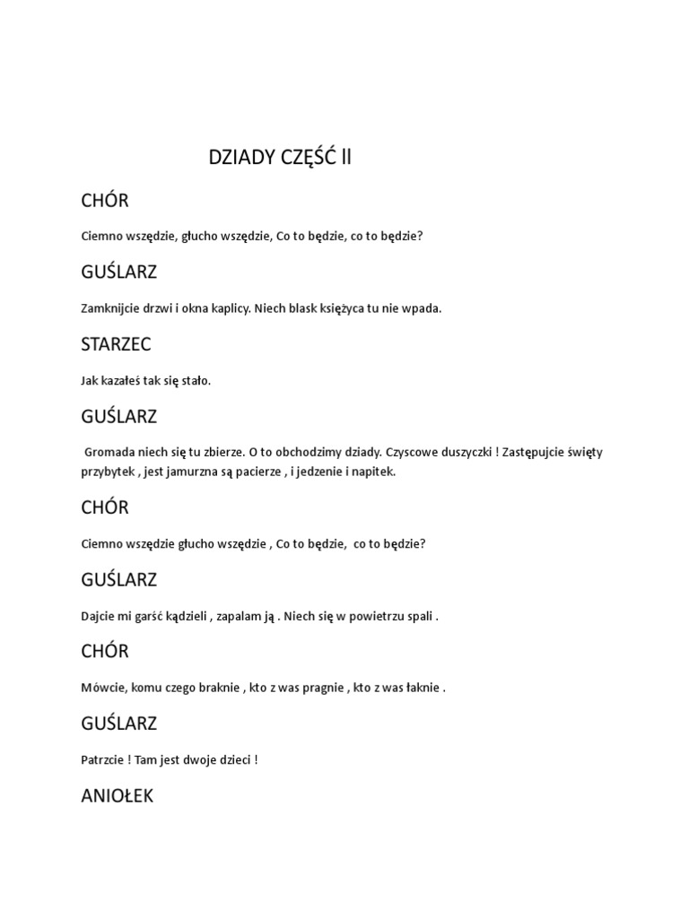 Ile Stron Ma Dziady Cz 2 Dziady część 2 | PDF