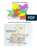 Mapa de Alta Verapaz y Sus Municipios