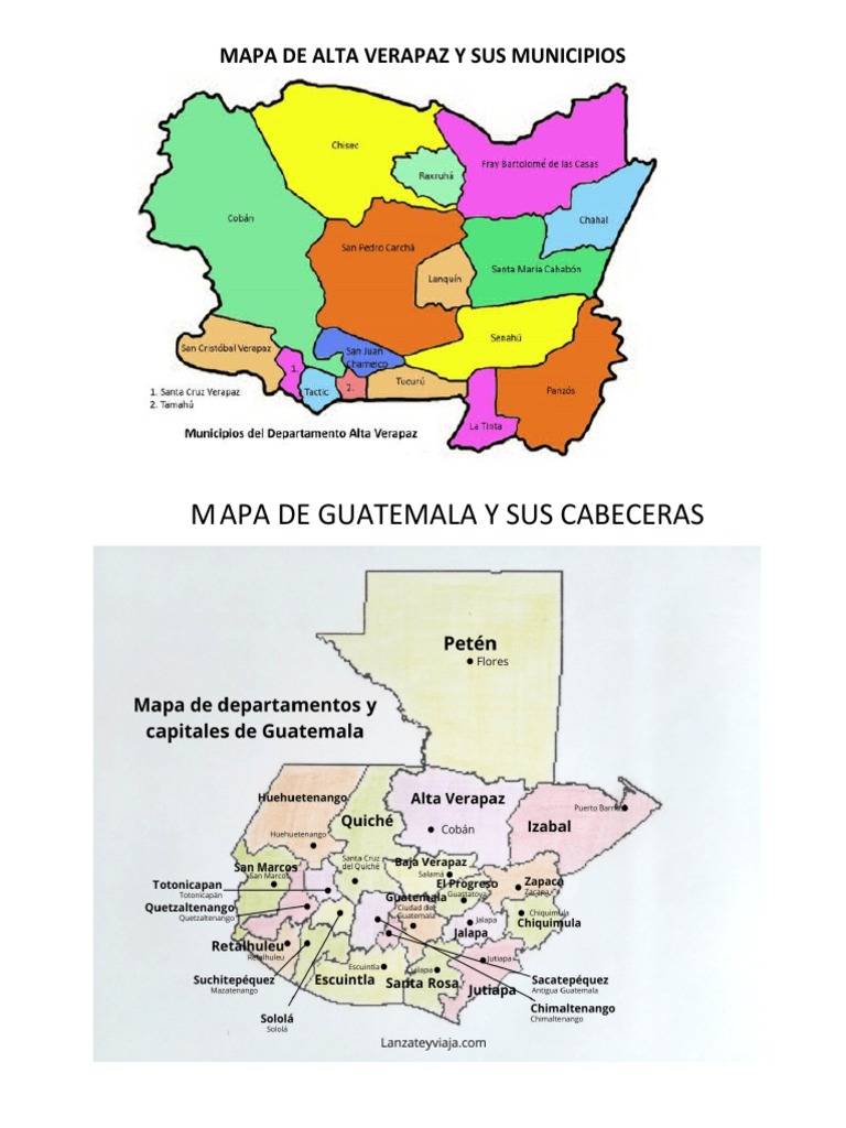 Mapa de Alta Verapaz y Sus Municipios PDF