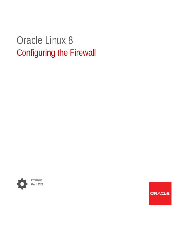 Oracle Linux 8FIREWALL PDF Firewall Port