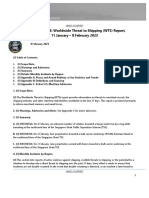 U.S. Navy Office of Naval Intelligence Threat To Shipping (WTS) Report, 11 January - 8 February 2023