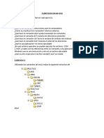 Ejercicios prácticos de comandos básicos en MS-DOS