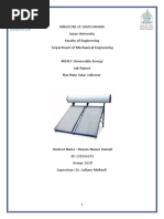 Flat Plate Solar Collector