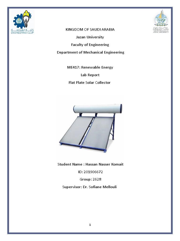 Flat Plate Solar Collector Overview | PDF | Solar Energy | Energy ...