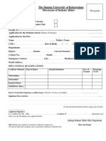 Application For Departmental Level Students Club