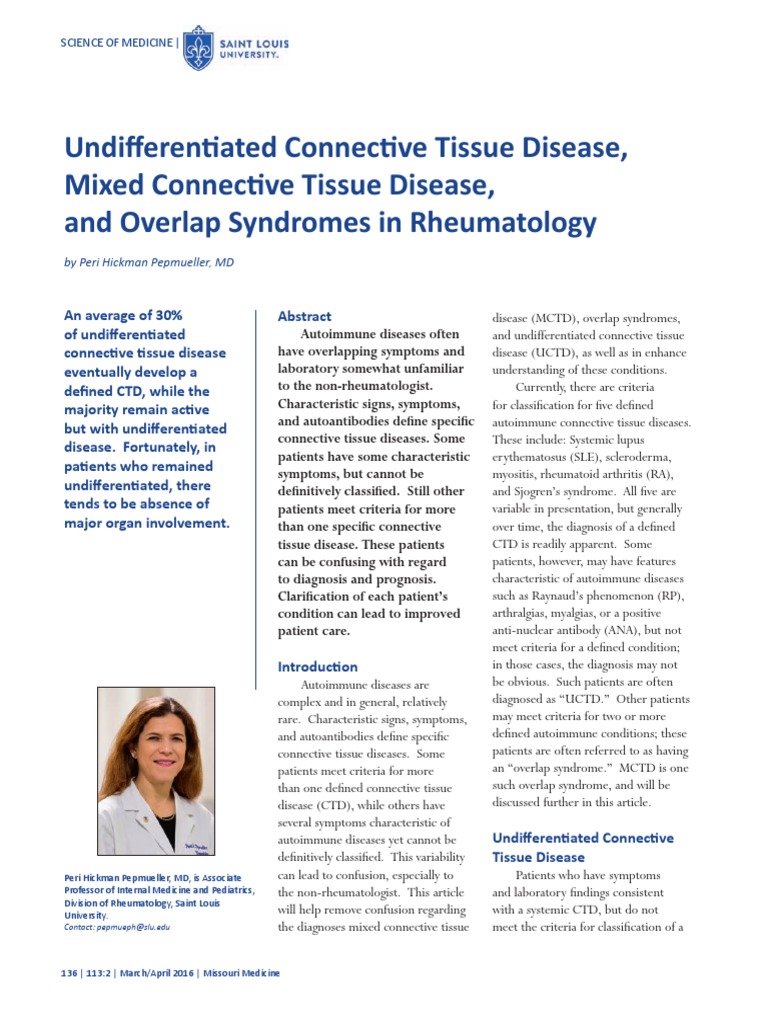 Undifferentiated Connective Tissue Disease | Download Free PDF ...