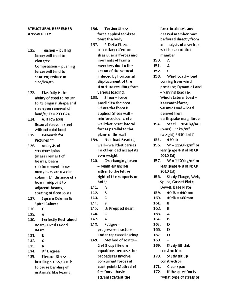 Structural Engineering Concepts Overview | PDF | Beam (Structure) | Bending