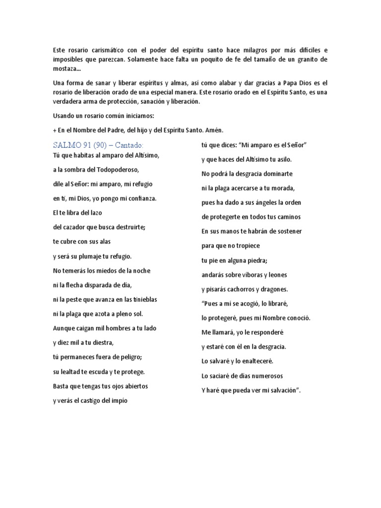 Rosario de Liberación | PDF | Creencia religiosa y doctrina