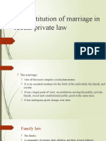 The Institution of Marriage in Feudal Private Law
