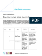 CURSO DE INGRESO Cronograma para Docentes