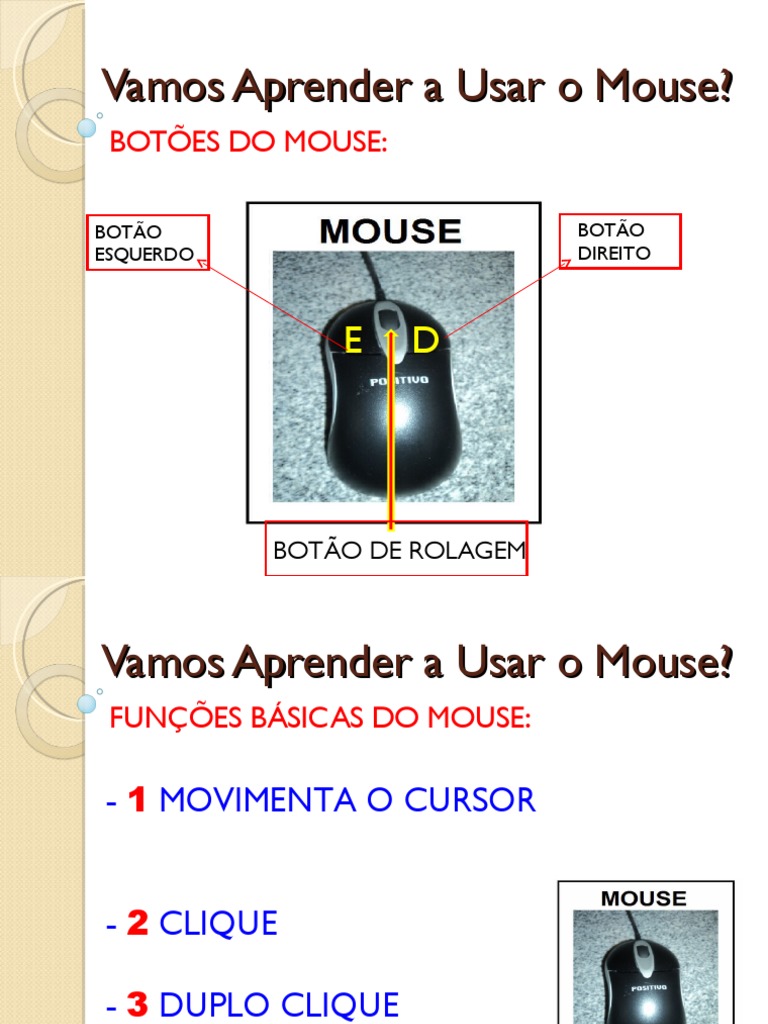 Funções Básicas do Mouse | PDF | Botão Ctrl | Esboço
