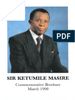 Sir Ketumile Masire March 1998 Commemora